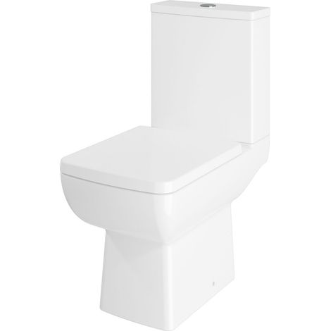 Comfort Height Close-Coupled Toilet Soft-Close Seat – White