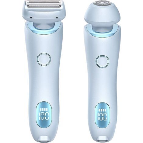 Rasoir électrique 2 en 1 pour femme, finition Silky Glide Pro, pour une épilation du maillot, des jambes, des bras, des aisselles et du visage.-AquaForge