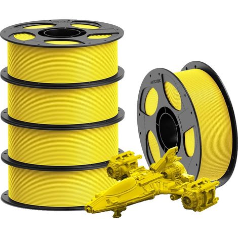 3D-Druckfilament, PETG-Material, schlagfest, 5kg gelb (1/2)