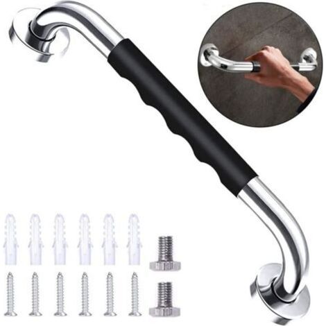 Poignée antidérapante en acier inoxydable de 33,5 cm pour salle de bain, douche, toilettes et cuisine – barre d’appui sécurisée pour personnes âgées, installation murale facile (1/5)