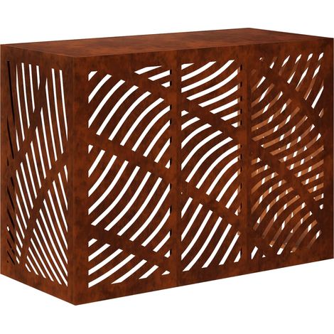 Air Conditioner Cover Rusty 110 x 50 x 80 cm Weathering Steel vidaXL