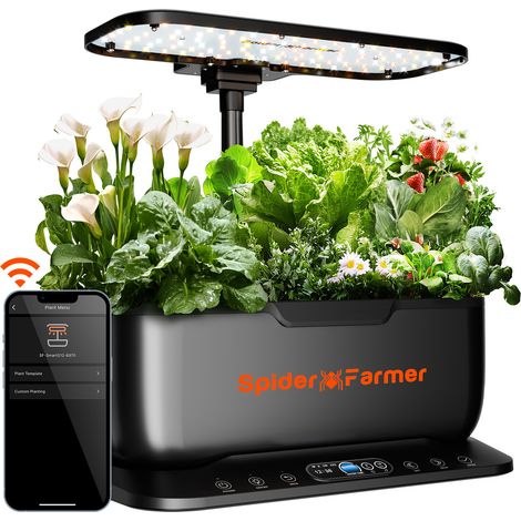 Spider Farmer 2024 nouveau système hydroponique à 12 lumières LED pour vanille et légumes