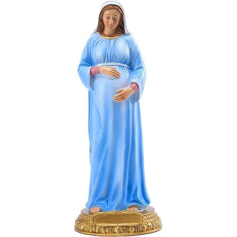 Statue de la Vierge Marie enceinte, décoration Mère de Dieu, faite main, religieuse, non A (1/5)