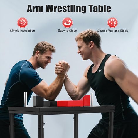 Arm Wrestling Tisch, Professioneller Armdrücken-Tisch aus Edelstahl, Armdrücken-Kampftisch für Fitnessstudio & Zuhause, Verstellbar, 1000 kg Belastbarkeit (1/5)