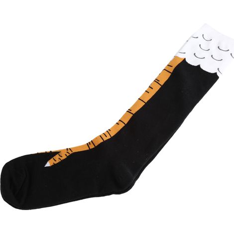Lot 3 paires chaussettes hautes garçon fille, motif patte de poulet 3D cartoon, coton doux chaud, genou, femme. (1/4)