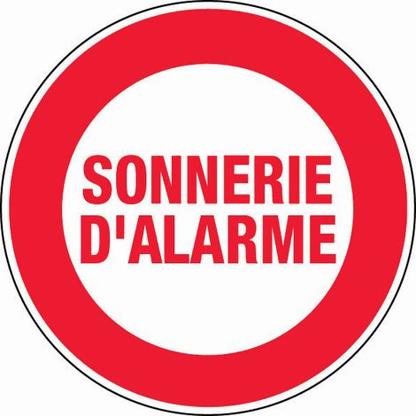 Panneau Sonnerie d'alarme - Rigide Ø80mm - 4020280