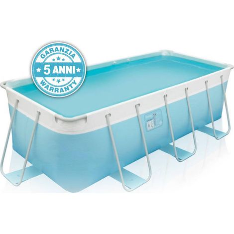 Piscina fuori terra Panarea 428x183x122 cm San Marco  kit piscina silver (1/4)