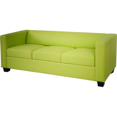 [NEUWERTIG] 3er Sofa Lille Kunstleder, hellgrün