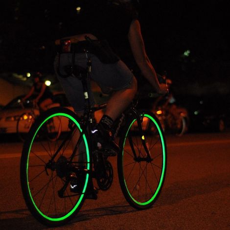 Strisce adesive cerchi bici riflettenti - 7mm x 6MT Colore - Verde