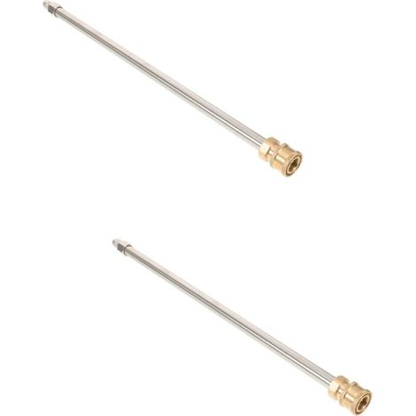 2 Pièces Tige D'Extension De Machine À Laver Tige D'Extension Haute Pression Accessoire De Nettoyeur Haute Pression Tige D'Allongement De Lavage Tige D'Extension Pour Nettoyeur (1/5)