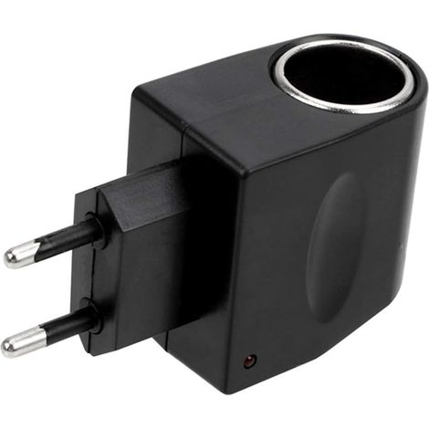 Lntyq Adaptateur Secteur Universel pour Voiture,Convertisseur de Puissance de Voiture AC 220V à DC 12V, Allume-Cigare de Voiture Adaptateur de Convertisseur de Prise de Transformateur pour Voiture Van