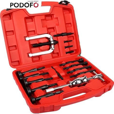 Juego de extractores de rodamientos, 16 piezas, para extraer rodamientos internos ciegos. (1/5)