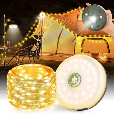 Camping String Lights - Waterproof LED String Lights for Outdoor Use - Rechargeable Tent String Lights (1/5)