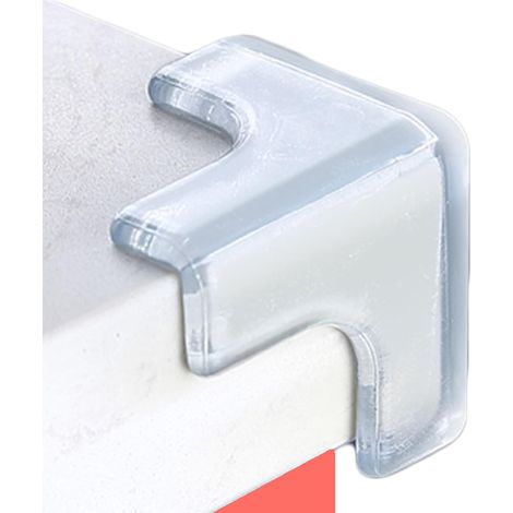 12 protectores de esquina de silicona grandes de 4,5 cm de largo para mesas, con adhesivo fuerte, ideales para proteger la cabeza del bebé. (1/5)