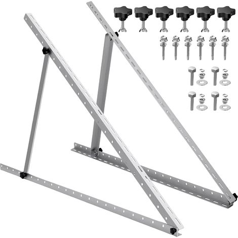 Soporte para panel solar, inclinación ajustable, soporte robusto, juego de 47 piezas. (1/2)