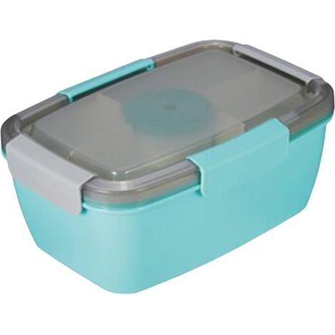 Bento-Box – Doppelwandige Lunchbox mit Trennwänden – Tragbare Salatbox – Robust – Auslaufsicher – BPA-frei – Ideal für Arbeit und Picknicks (1/5)