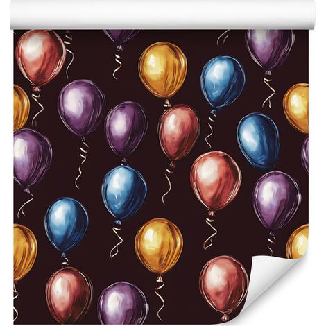 Papier peint à motifs de ballons d'anniversaire, bordeaux et bordeaux, pour salon et chambre, 50 x 1000 cm (1/5)