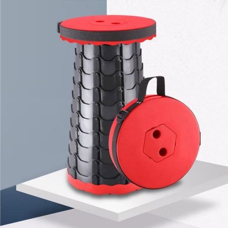 Tabouret Télescopique - 46 cm Hauteur - Nylon Polypropylène - Pour Extérieur Camping Pêche Voyage - 1 Pièce (1/3)