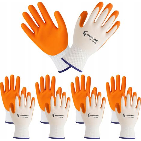 5 paires de gants de travail en nitrile vergionique, taille 8 (1/5)