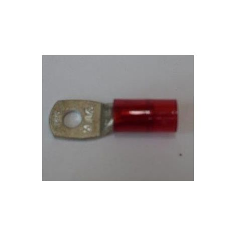 Cosse tubulaire rouge cuivre droite pré-isolée section 10mm² bornage M5 (boîte de 25) sans trou d'inspection KLAUKE (1/2)