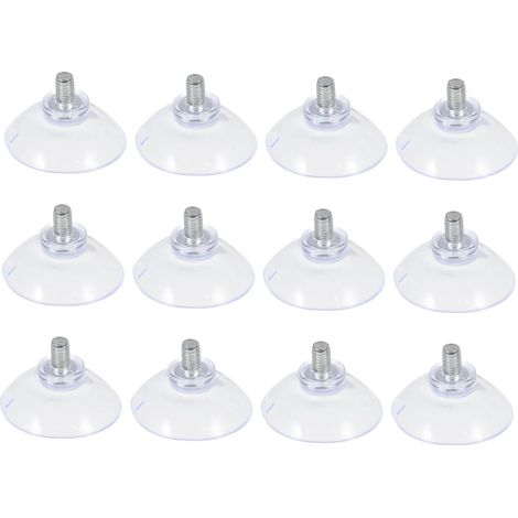 Ventouses transparentes Angoily avec vis et écrou, fixation (1/5)