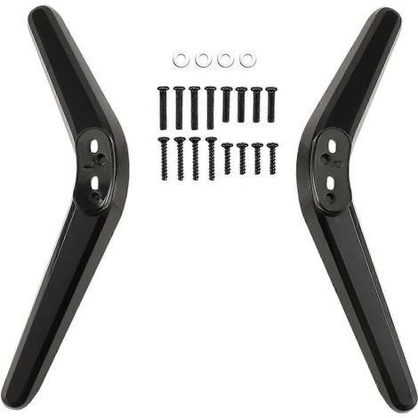 Support TV universel, pied de meuble TV, pieds de fixation 17-20 mm, noir (1/5)