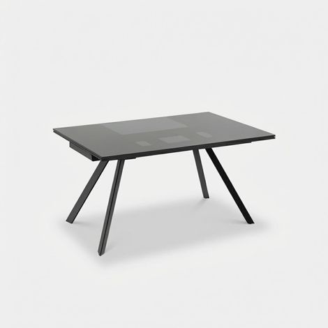 Mesa de comedor extensible de vidrio templado para 10 comensales Mars
