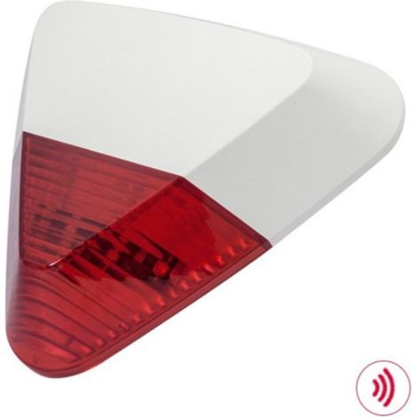 Sirène extérieure sans fil + flash + batterie de secours - IP54 - Chacon