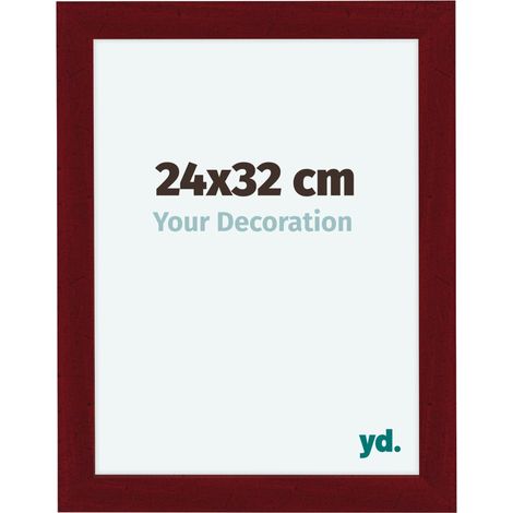 yd. - Cadre photo 24x32 - Vin Rouge Patine - MDF - Como (1/5)