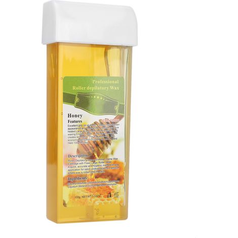 Cire dépilatoire chauffante 100 g, rouleau professionnel, cire dépilatoire à domicile, cire au miel (1/5)