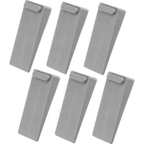Lot de 6 Cale-porte, TPR antidérapant, pliable, ajustable, pour porte et fenêtre (1/5)