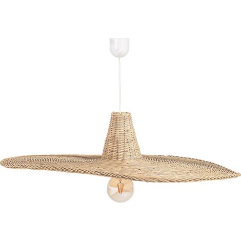 Luminaire boho chic Uxmal pour plafond - Beige naturel tressé (1/4)