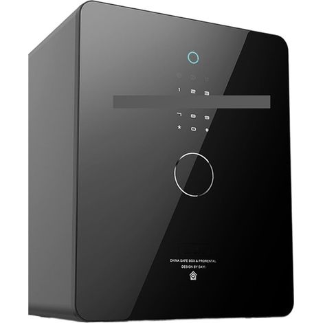 Petit coffre-fort Coffre-fort Électronique À Empreintes Digitales, Nouveau Coffre-fort Intellint For Maison Et Bureau, Tout En Acier, Haute Sécurité, Poignée Dissimulée, Coffre-fort(Code-finger-black) (1/5)