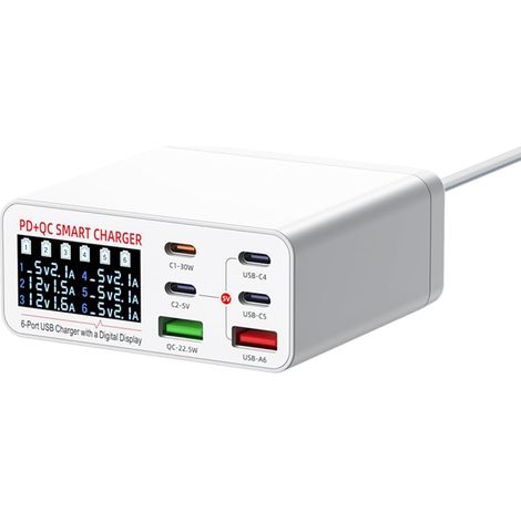 Station de Chargeur USB Multi - Ports - Bloc Mural de Charge Rapide de (1/5)