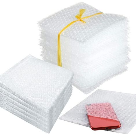Film à bulles déménagement 30x35 cm, papier bulle protection, rouleau d'emballage pour objets fragiles, lot de 2, double couche, idéal colis et cartons. (1/5)