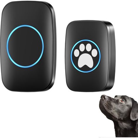 Dog Door Button - Wireless Pet Doorbell System - 300 M Range - Visual + Audio Alert - Waterproof Outdoor Use - 1 Button + 1 Receiver (1/5)