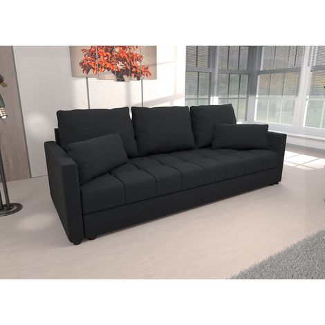 AX LIVING Schlafsofa Modern Dolceo – 226 cm breit, elegantes Sofa Schwarz