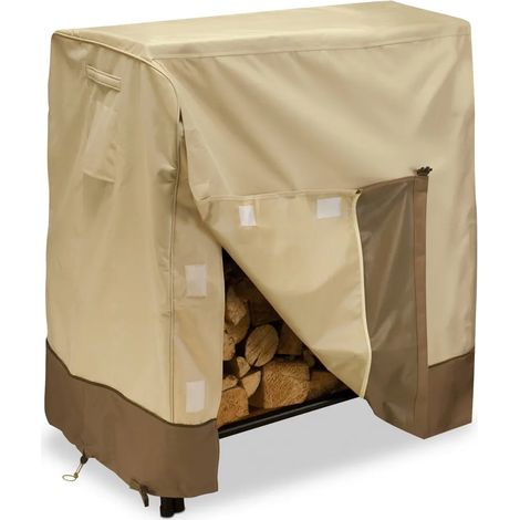 Firewood Rack Cover 4Ft, Heavy Duay Waterproof Log Rack Cover with 210D Oxford & Weather-Resistant,Firewood Storage Holder Cover for Indoor Outdoor - 48" L x 24" W x 42" H (1/5)