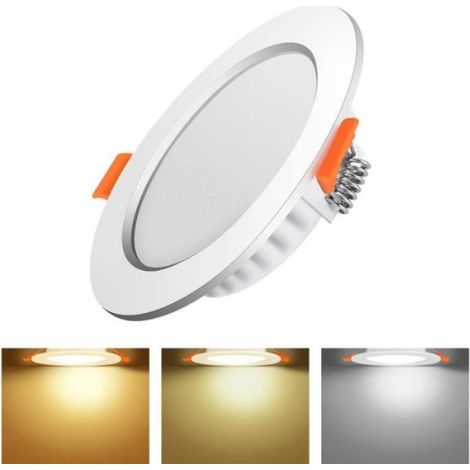 Spot LED Encastrable - - 3 pcs - 3000k Blanc Chaud - Gradation 3 couleurs - Extra Plat (1/5)