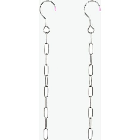 Hochleistungs-Kleiderbügel-Verbindungskette aus Edelstahl, 10-in-1 vertikaler Kleiderschrank-Organizer fürs Schlafzimmer, spart bis zu 80 % Platz, 2 silberne Teile (1/4)