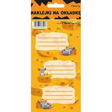 Adesivi per quaderni - Formaggio (12 pezzi)