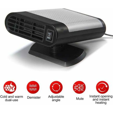Chauffage de voiture Ventilateur de chauffage de voiture 12 V Allume-cigare 150 W 2 en 1 Chauffage de voiture Refroidisseur Ventilateur de refroidissement Protection automatique contre la surchauffe a (1/5)