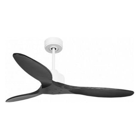 Modulo Slim de Klassfan - Ventilateur de plafond et destratificateur moteur DC blanc et pales bois noir 25 à 40 m²