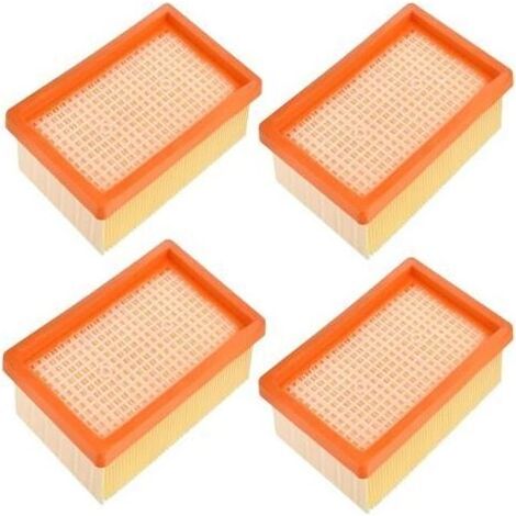 Lot de 4 Filtre Remplacement pour Aspirateur Kärcher MV4 MV5 MV6, filtres plissés plats pour Kärcher (1/4)