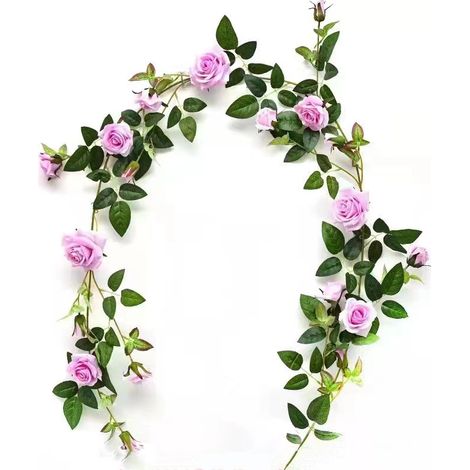 Guirlande violette – 1,8 m – Vigne artificielle – Décoration suspendue – Maison/jardin/mariage