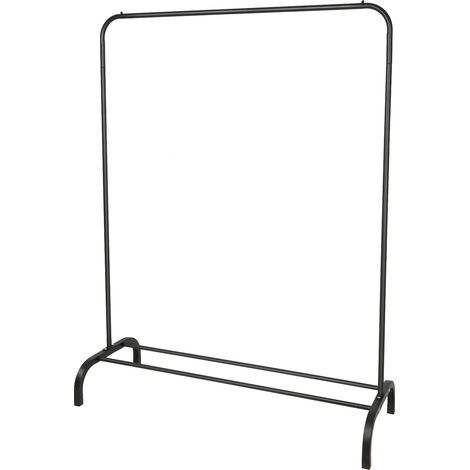Appendiabiti in Metallo,Appendiabiti Multifunzionale, Asta Appendiabiti per Impieghi Gravosi con Appendiabiti Inferiore per Cappotto, Gonna, Camicia, Maglione, nero, 40x110x150cm (1/5)
