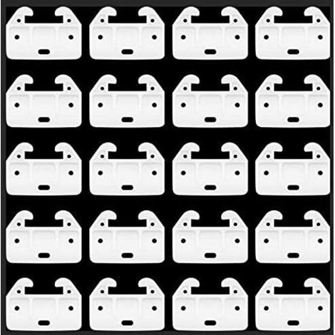 Guides de Tiroir en Plastique, Pièces de Rechange pour Meubles, Longueur 58x41 mm, Lot de 10, Blanc (1/4)