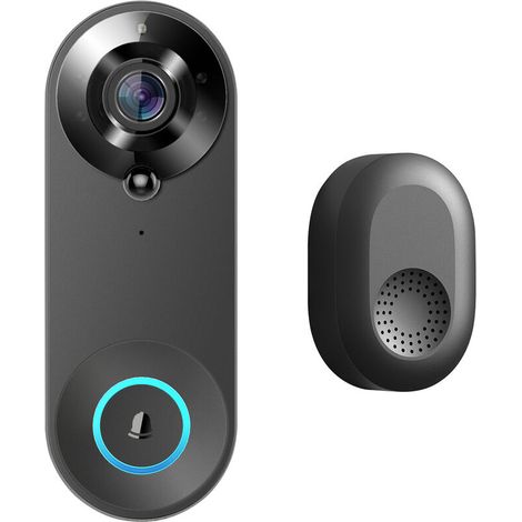 Cámara inalámbrica para exteriores de apartamentos, timbre inteligente inalámbrico con control remoto de video, videoportero HD, timbre de seguridad WiFi, convertible