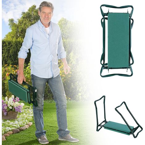 SWANEW Tabouret de Jardinage Pliable Agenouilloir de Jardin Charge 150kg Banc de Jardinage Polyvalent avec Sacs (1/5)