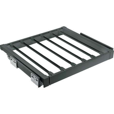 Porte-pantalons coulissant ajustable à sortie totale Elite - largeur 600 mm - finition anthracite - SYNERCIA